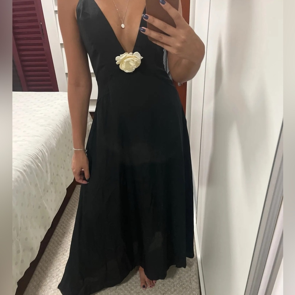 Black maxi dress
